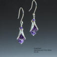 Amethyst and Sterling Lilygirl Earrings