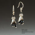Black Onyx and Sterling Lilygirl Earrings