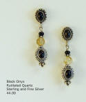 Black Onyx and Sterling Earrings
