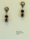 Black Onyx and Sterling Earrings