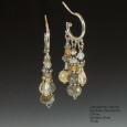 Labradorite, Citrine and Sterling Triple Earrings