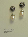 Freshwater Pearls and Sterling Earrings
