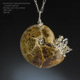 Ammonite and Sterling Pendant