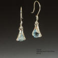 Topaz, Sterling and Fine Silver Lilygirl Earrings