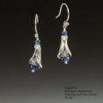 Sapphire and Fine Silver Lilygirl Earrings