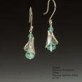 Apatite, Sterling and Fine Silver Lilygirl Earrings
