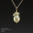 South Sea Pearl, Sterling, Fine Silver and 18K Gold Pendant